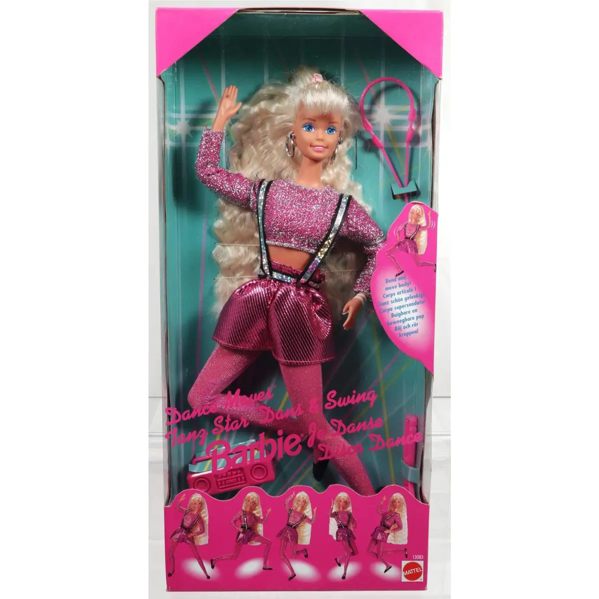 Dance Moves Disco Swing Barbie Doll Foreign - 13083 Nrfp 1994 Mattel Inc