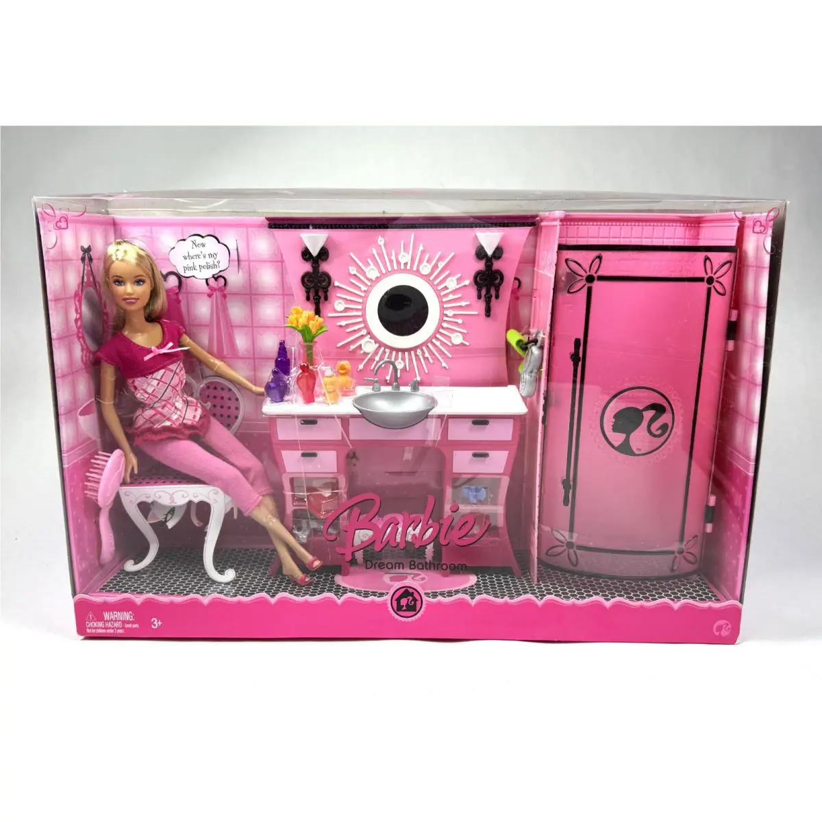 Barbie Pink Dream Bathroom Doll Set Nrfb 2008 Mattel