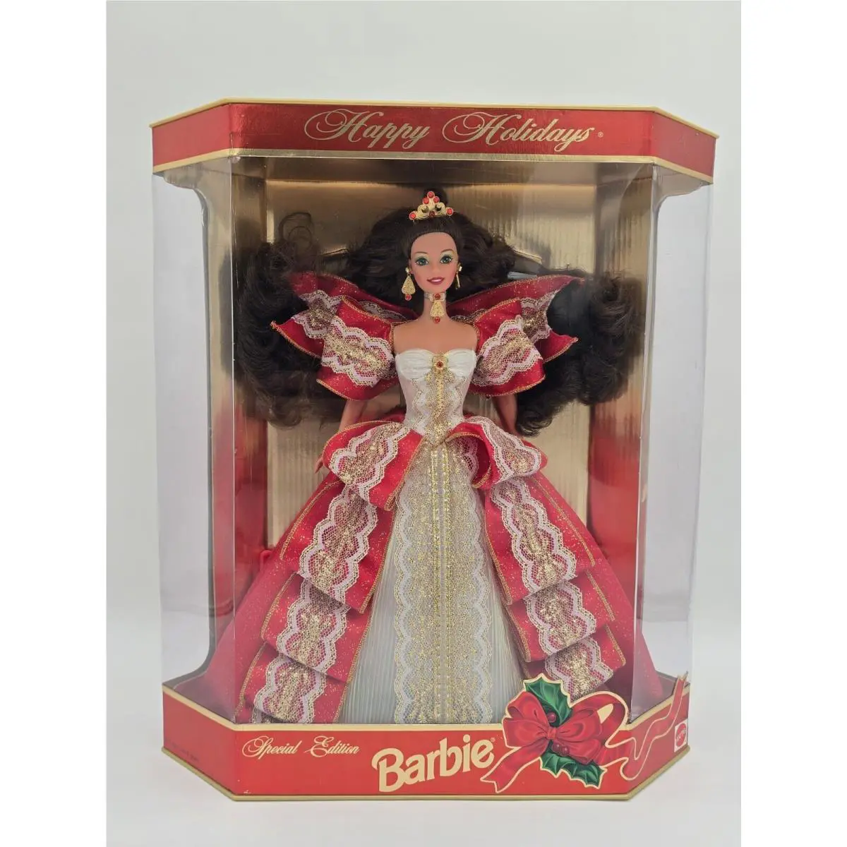 Mint Rare Happy Holidays 1997 Barbie Doll SE Misprint Green v Blue Eye