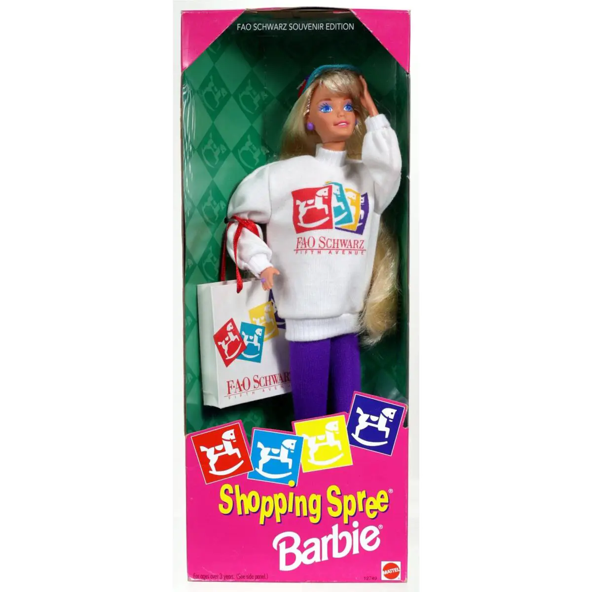 Shopping Spree Barbie Doll Fao Schwarz Souvenir Edition - 12749 Nrfb 1994 Mattel