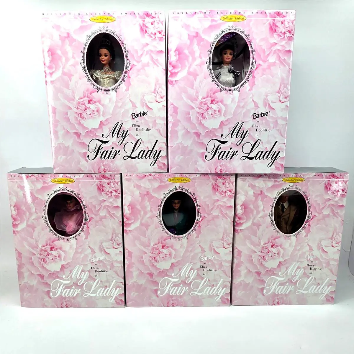 1995 Mattel Barbie My Fair Lady Collection Complete Set of 5 Dolls Nrfb