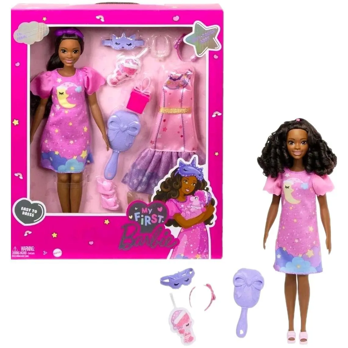 13.5 Inch My First Barbie African American Doll Set w/ Accessories