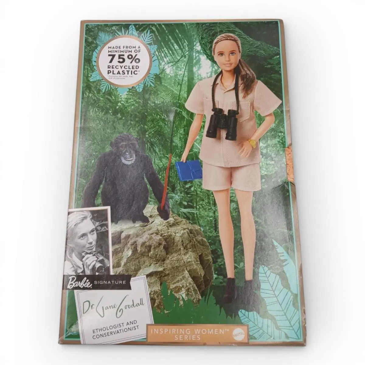 Mattel Dr. Jane Goodall Barbie Inspiring Women Doll For Kids Ages 6 Up
