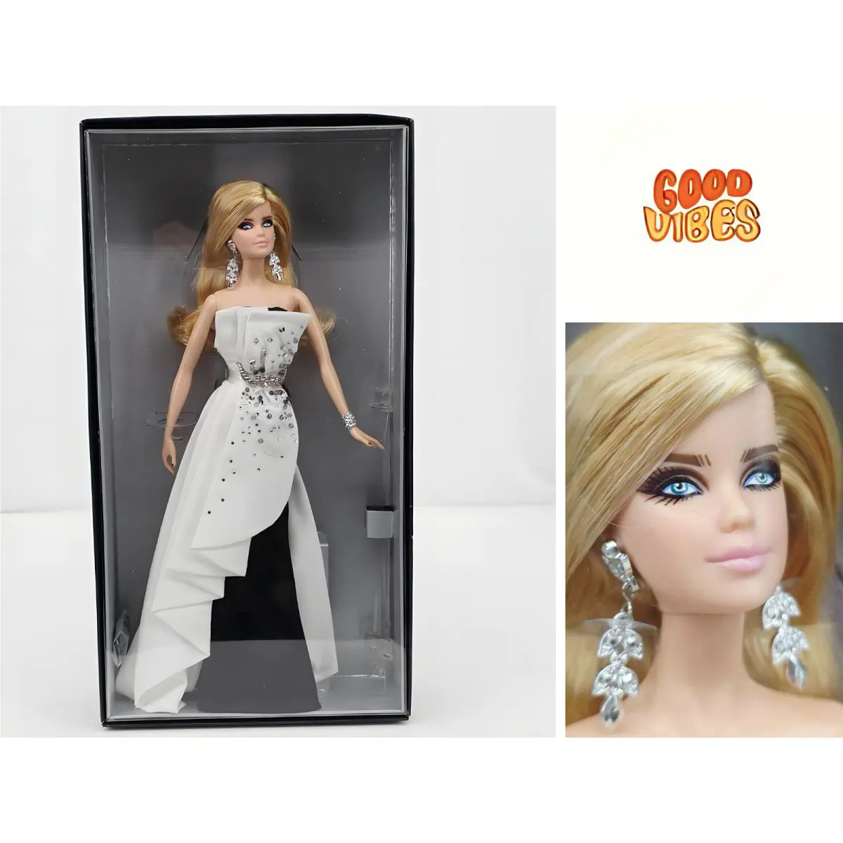 2012 Barbie Fce Black White Platinum Label Series Nrfb Mattel X8266