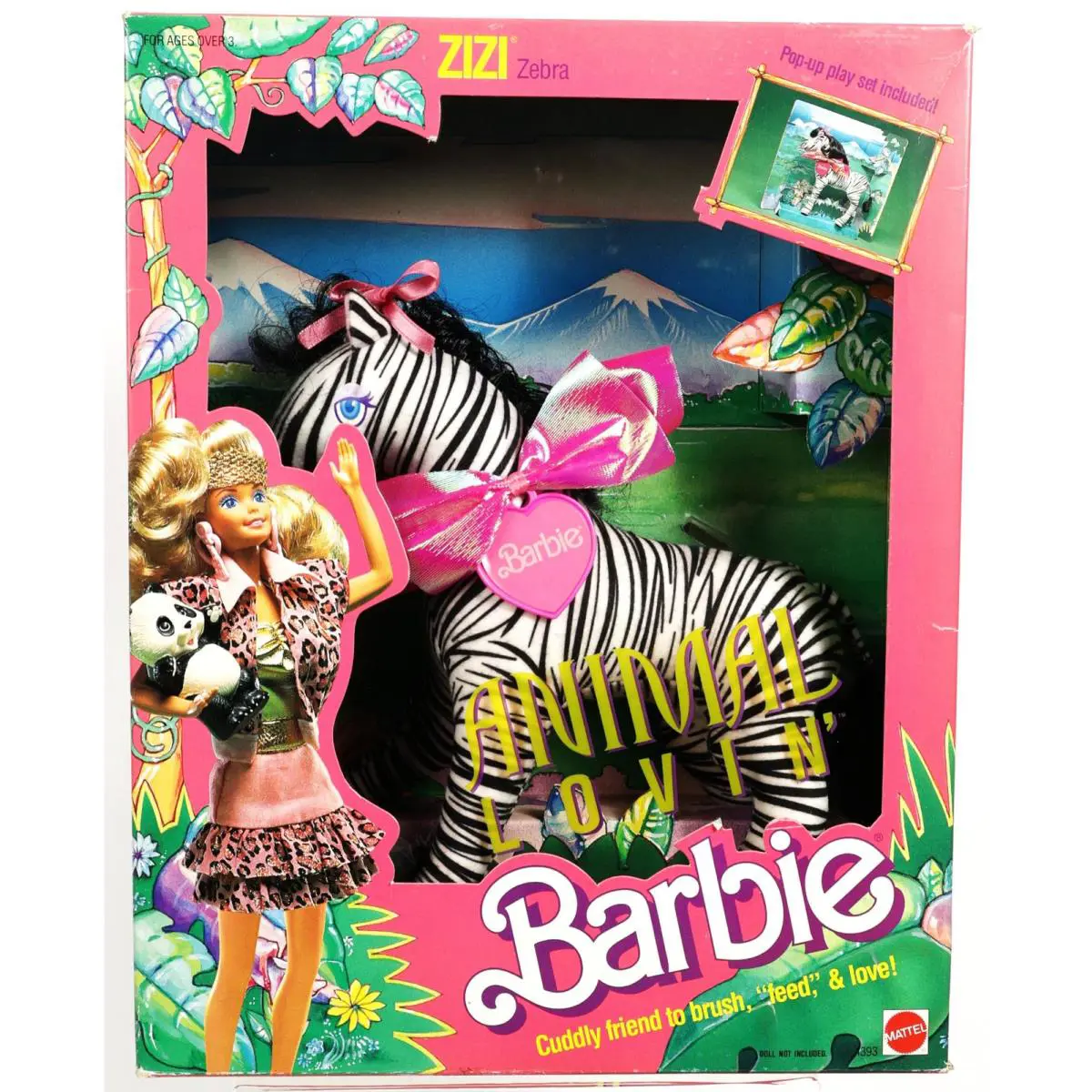 Vintage Animal Lovin Barbie Zizi Zebra Doll - 1393 Nrfb 1988 by Mattel Inc