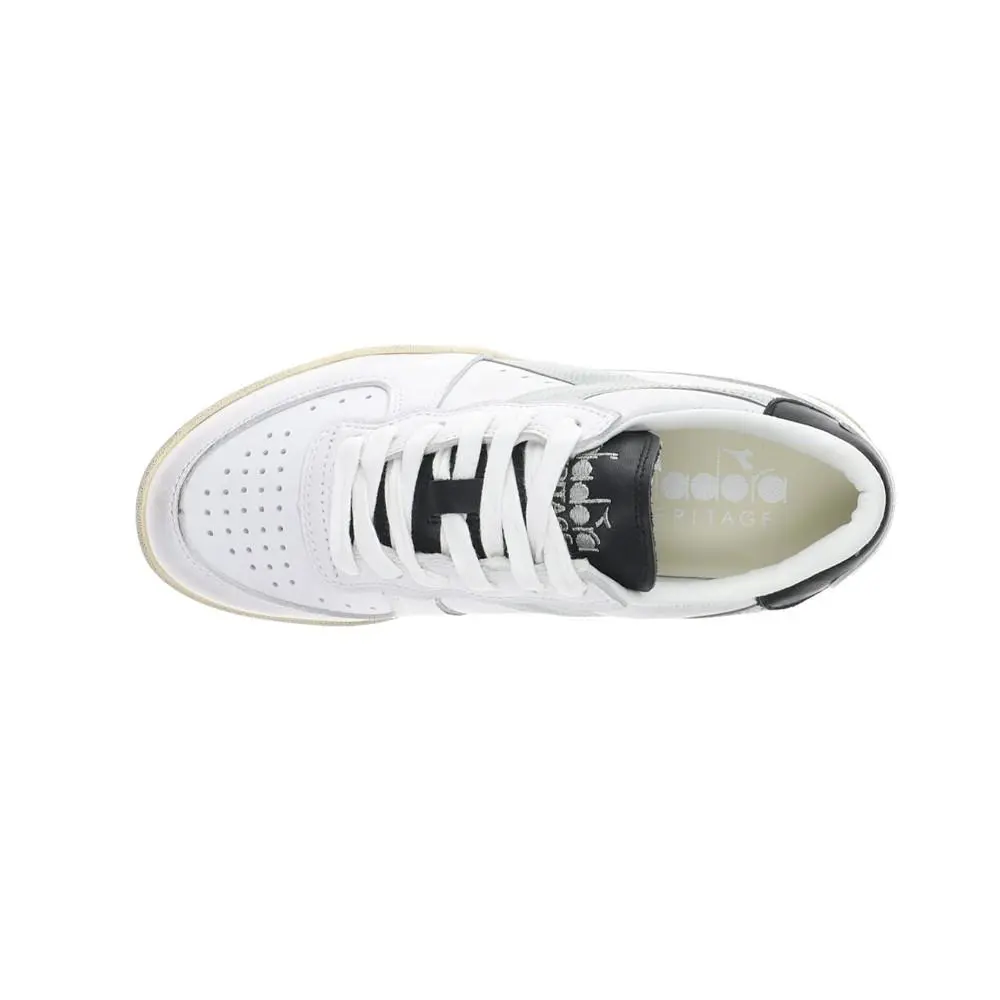 Diadora shoes - diadora Mi Basket Low Used Lace Up - 181233-C9304 - White 2