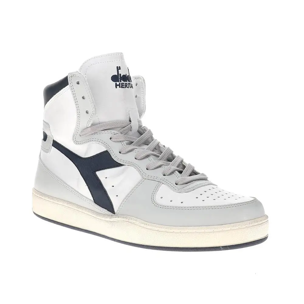 Diadora shoes - diadora Mi Basket Used High Top - 158569-C4157 - Grey, White 0
