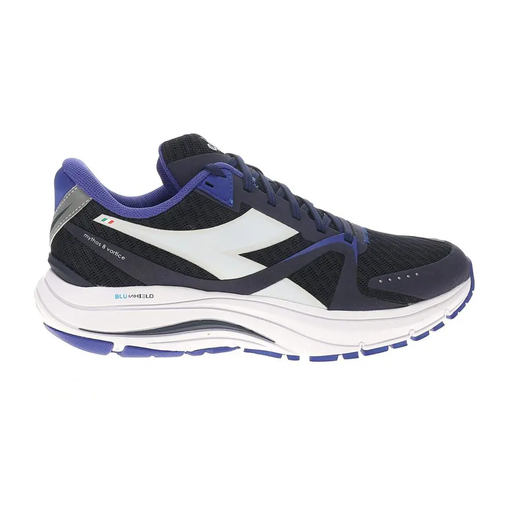 Diadora Mythos Blushield 8 Vortice Wide Running Mens Blue Sneakers Athletic Sho - Blue