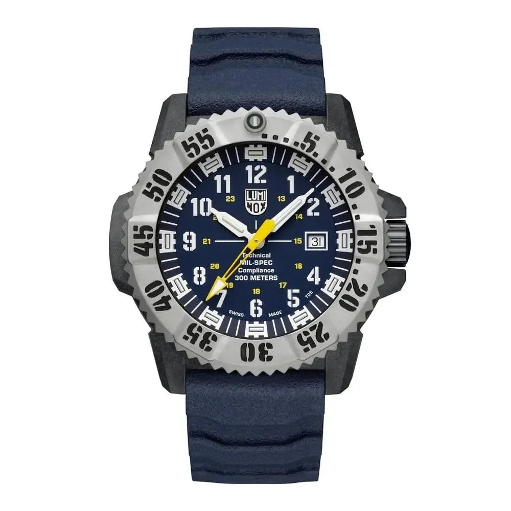 Mil-spec 3355 Mens Watch XL.3355.2 Military Dive 46mm Blue Rubber 300M by Luminox
