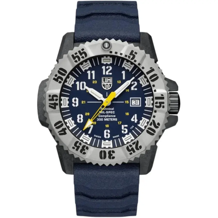 Luminox Mil-spec Military Dive 46m Blue Dial Rubber Men`s Watch XL.3355.2