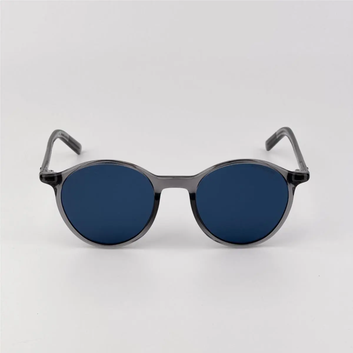 Montblanc Men Sunglasses Grey Blue Round MB0324S 003