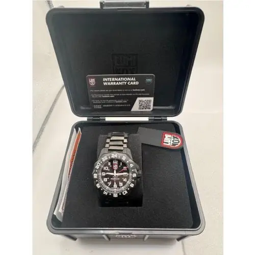F-117 Nighthawk Gmt Gunmetal Divers Quartz Men`s Watch XA.6422 by Luminox