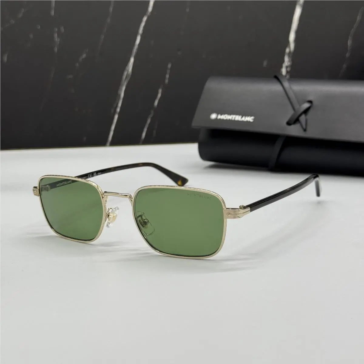 Montblanc Sunglasses Men Black Green Eyewear Montblanc MB0339S 002
