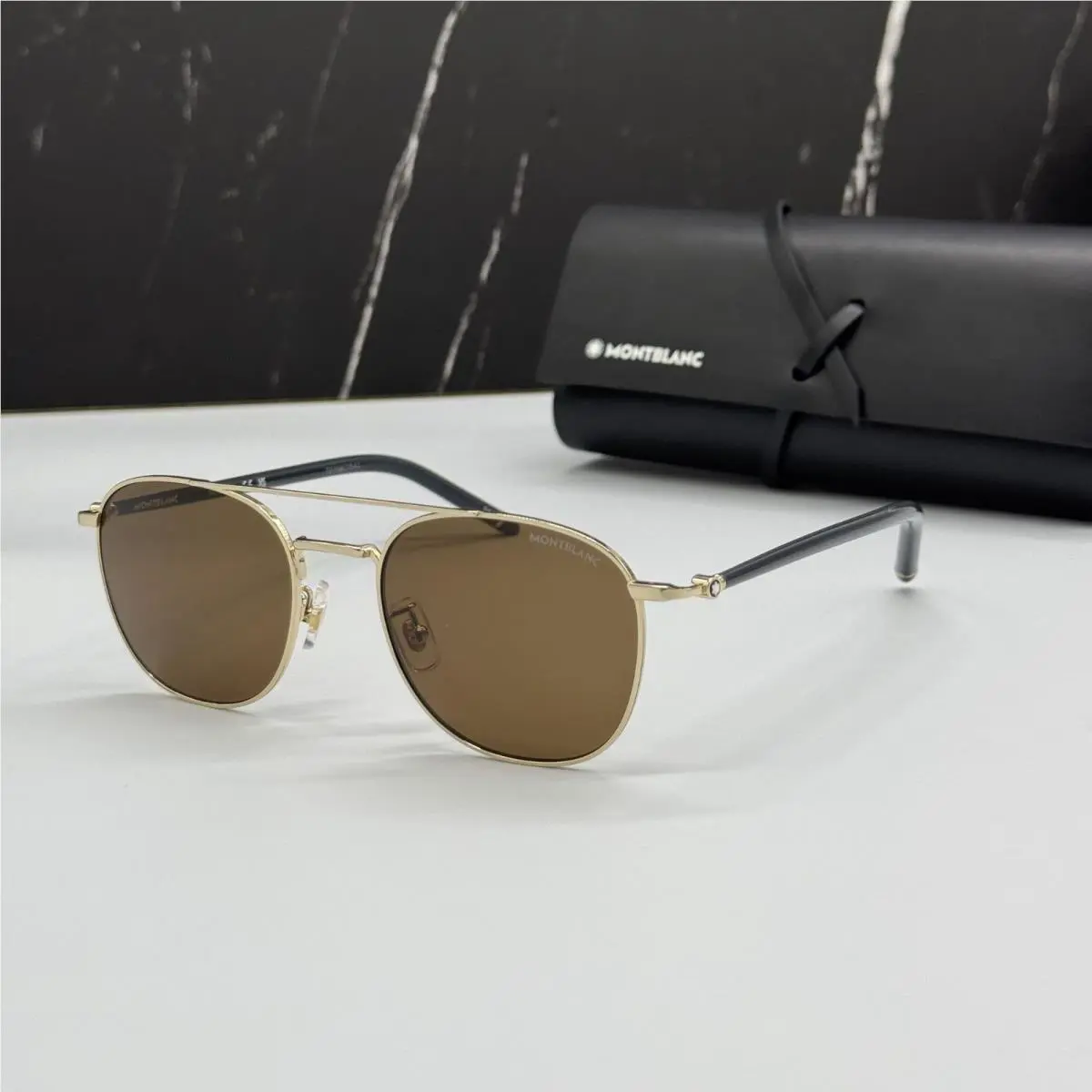 Montblanc Sunglasses Men Black Brown Eyewear Montblanc MB0271S 004