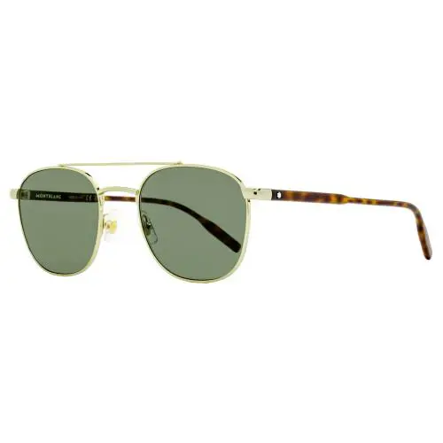 Rounded Square Sunglasses MB0114S 003 Gold/havana 54mm by Montblanc