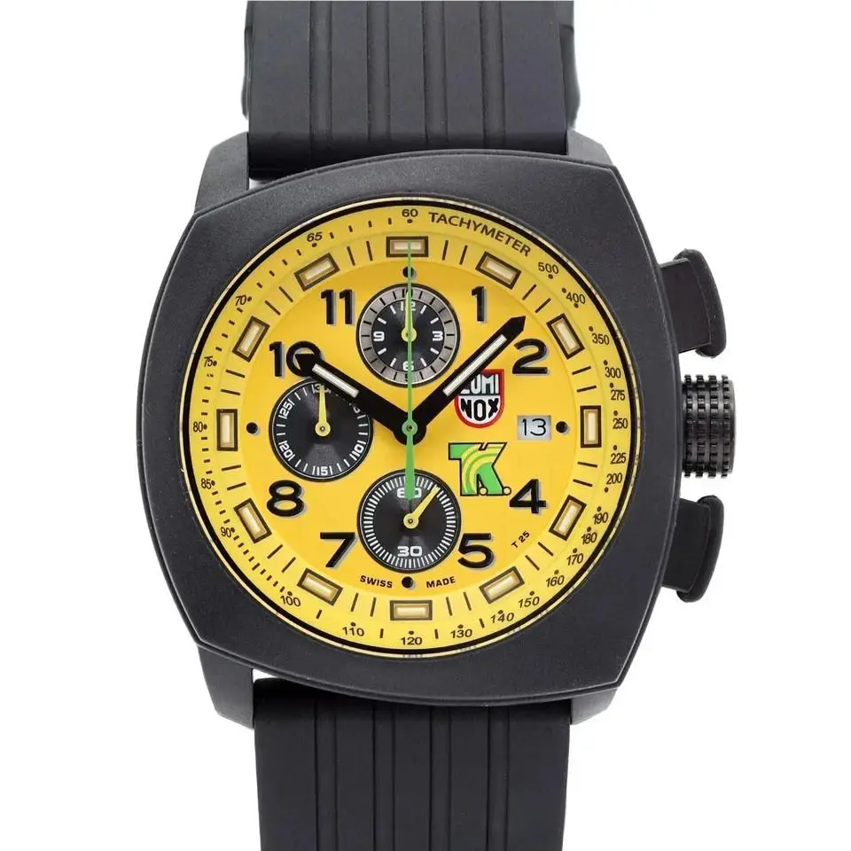Luminox Tony Kanaan PC Carbon Yellow Dial 44mm Chronograph XL.1105.S Mens Watch
