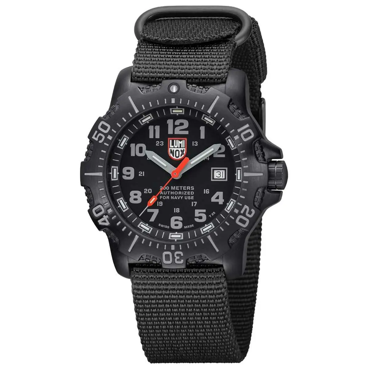 Luminox 4221.CW Gent`s Black Nylon Strap Black Dial Dive Watch