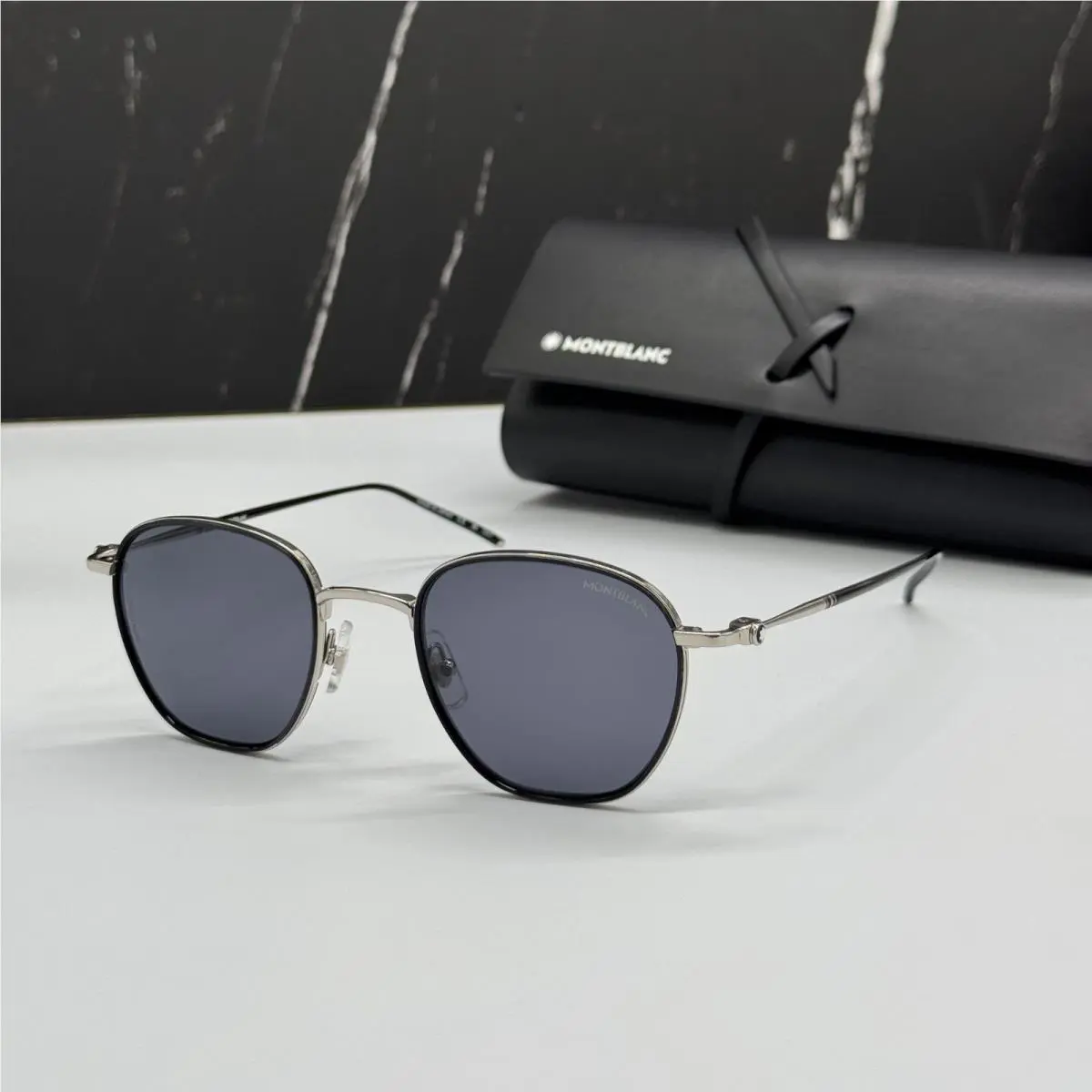Montblanc Sunglasses Men Black Gray Eyewear Montblanc MB0160S 001