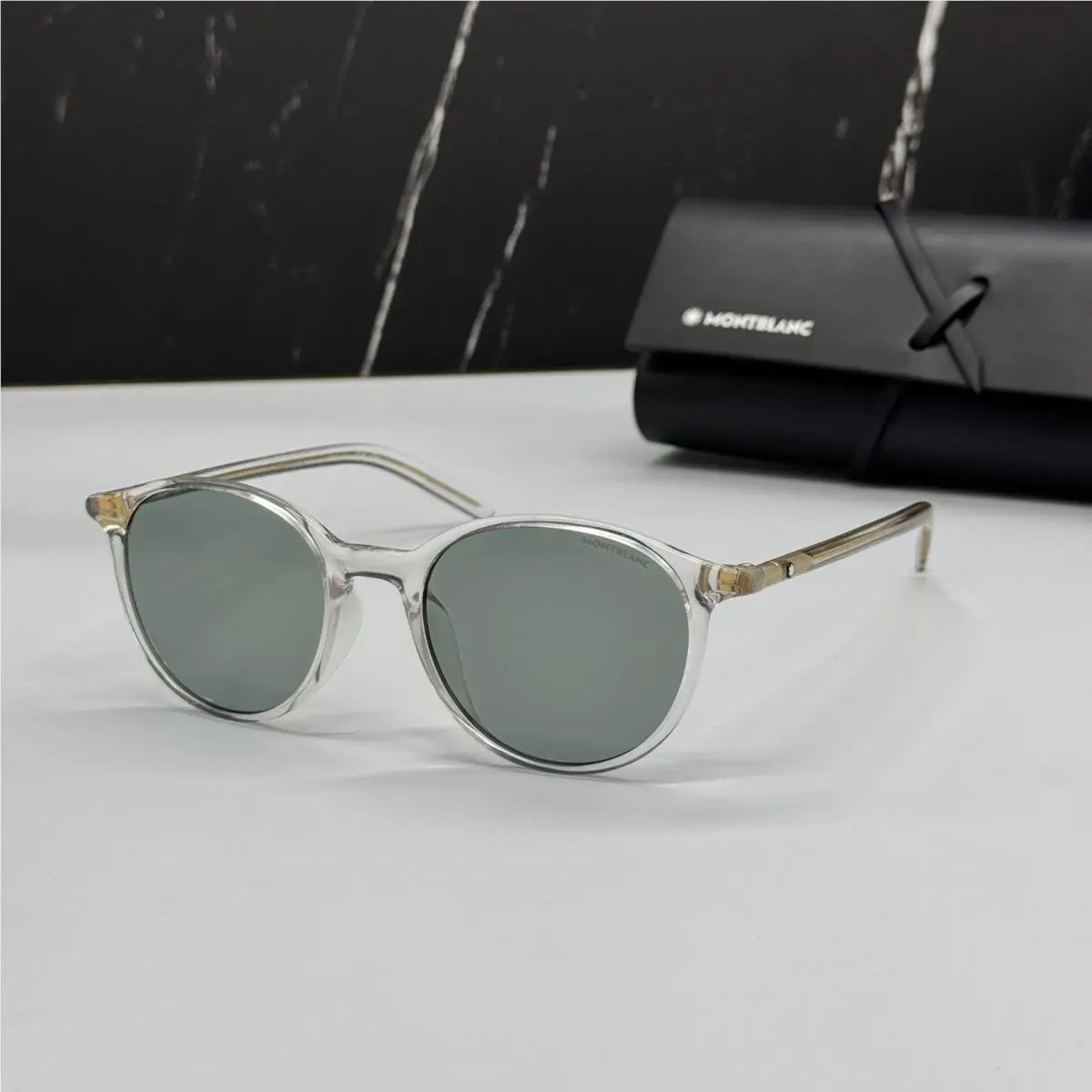 Montblanc Sunglasses Men Crystal Green Eyewear Montblanc MB0326SA 004