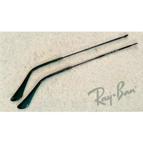 Ray Ban Replacement Temple Arms RB3548N RB3647N Rx3447V Pilot 140 145mm Black w/ Dark Grey Tips 145mm by Ray-Ban