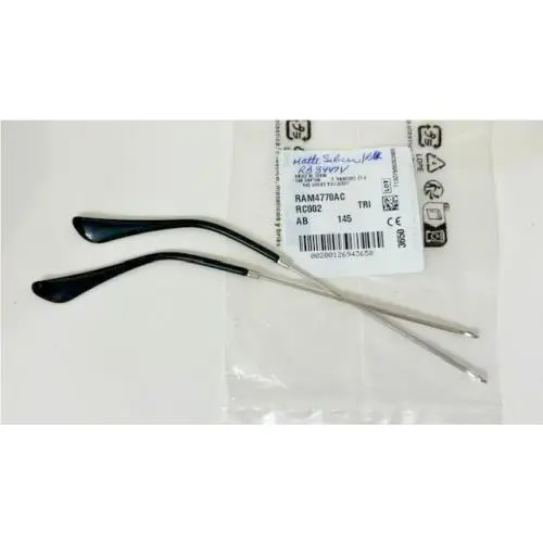 Ray Ban Replacement Temple Arms RB3548N RB3647N Rx3447V Pilot 140 145mm Matte Silver/Black Tips 145mm by Ray-Ban