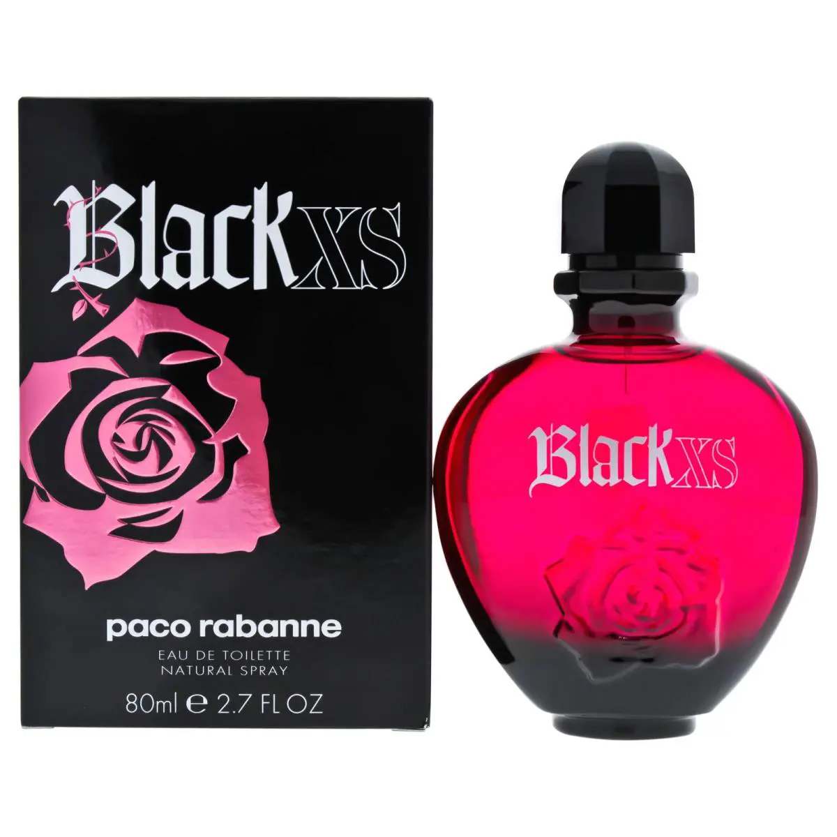 2 Pack Black XS by Paco Rabanne For Women - 2.7 oz Edt Spray
