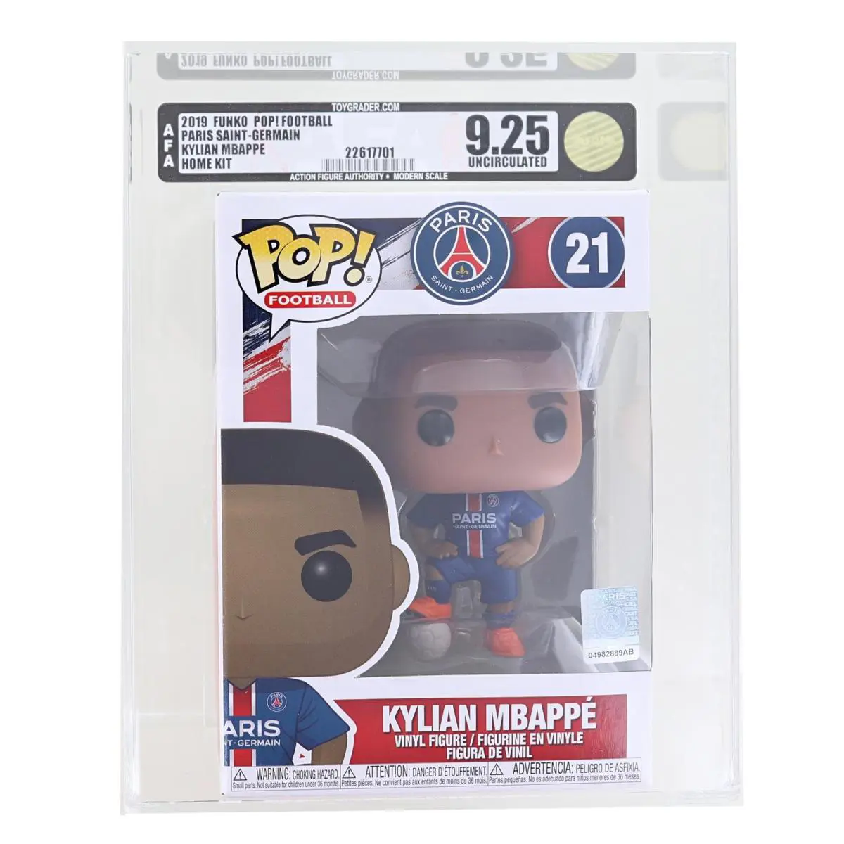 Psg Funko Pop Football Vinyl Figure Kylian Mbappe Graded Afa 9.25