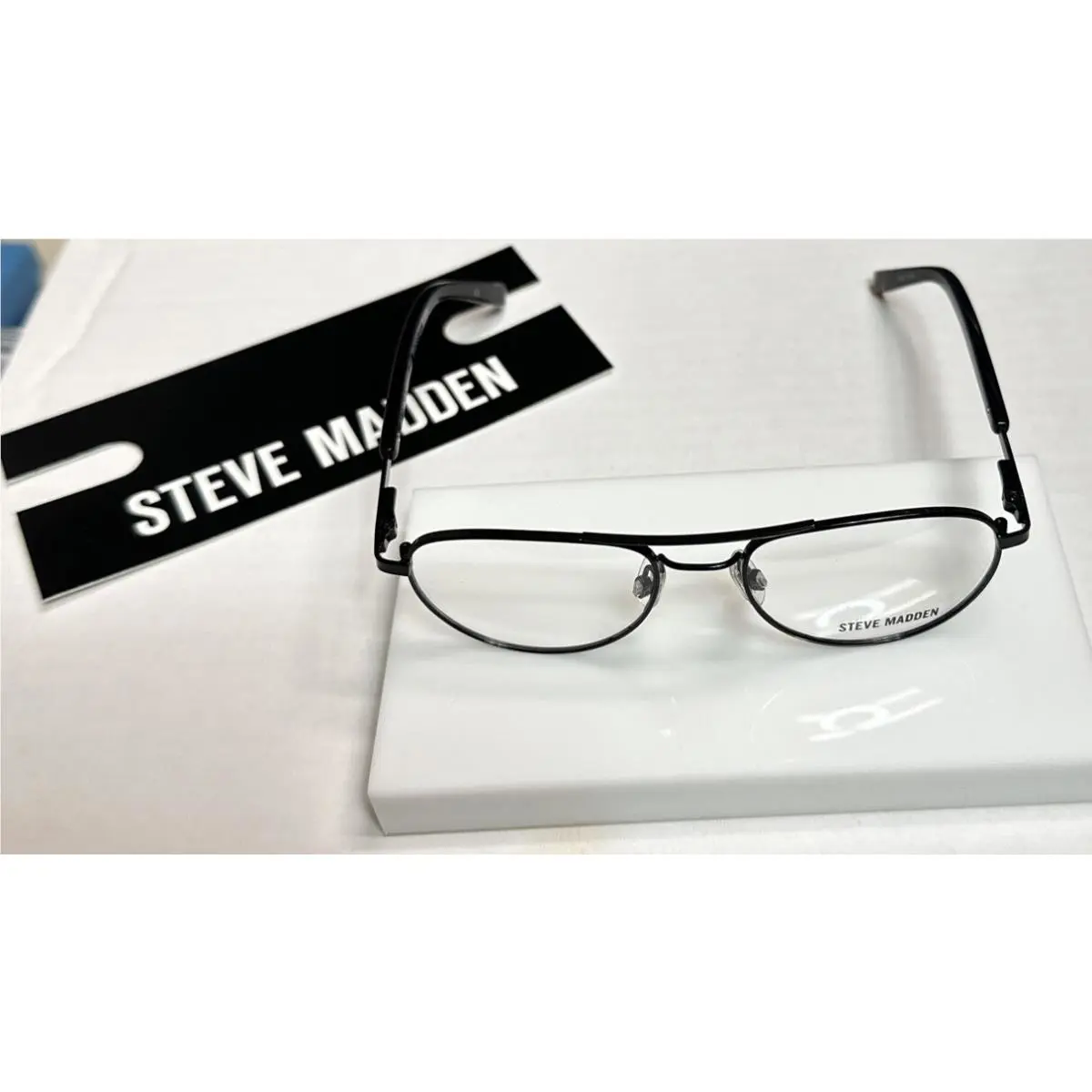 Steve Madden Tricksster Black 48-16-130 Metal Full Rim Eyeglasses Frame F03G