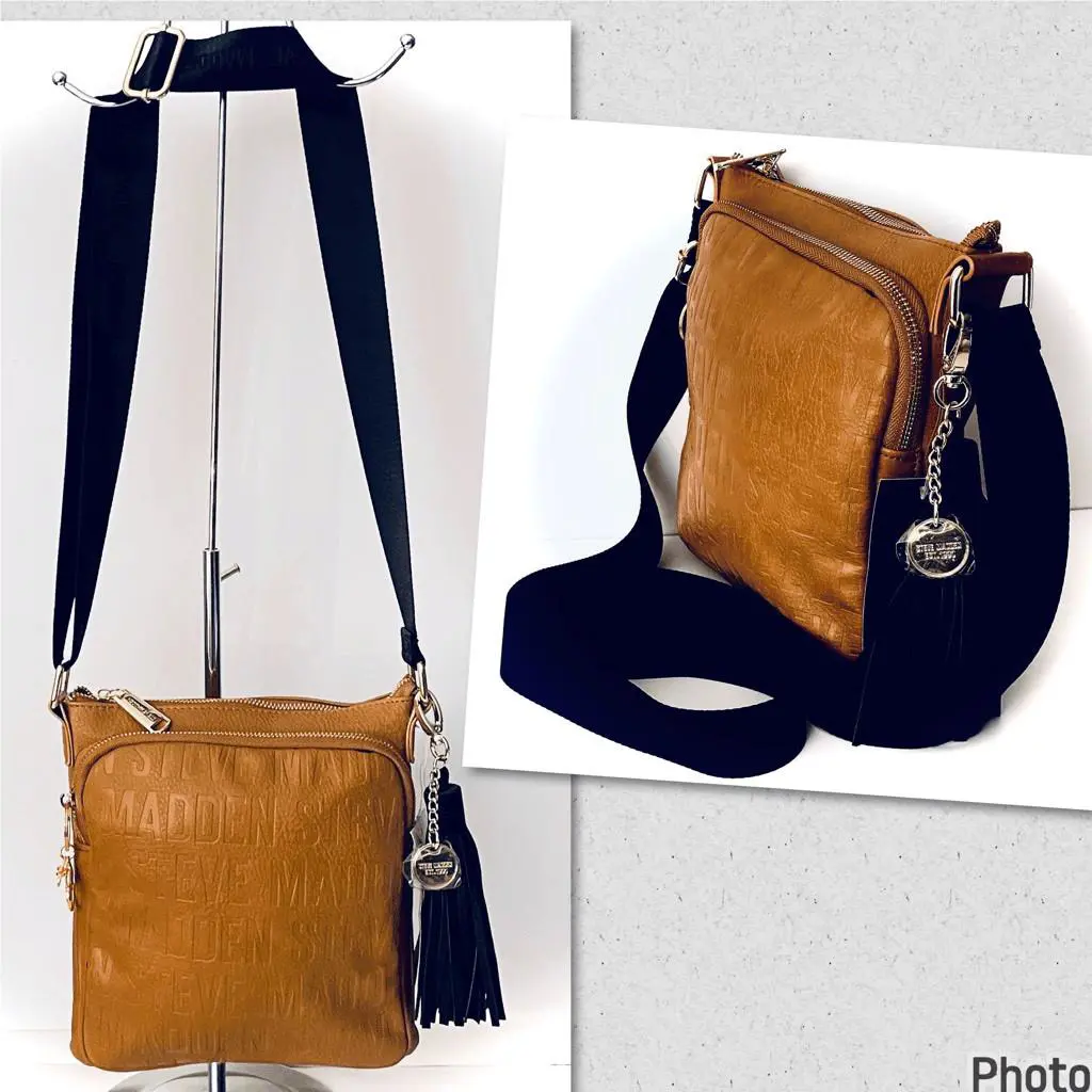 Gorgeous Steve Madden Bglamm Tassel Signature Crossbody Tan Crossbody Bag