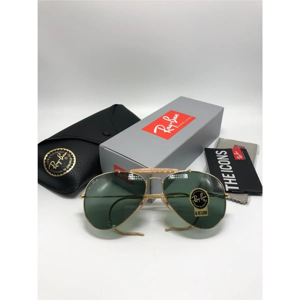 Ray-ban RB3030 L0216 Outdoorsman 58•14 160 Green G-15 Lens 58mm Sunglasses