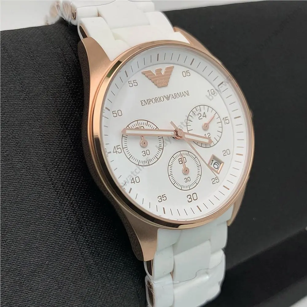 AR5920 Sportivo Silicone Bracelet Women Fashion Wrist Watch by Emporio Armani