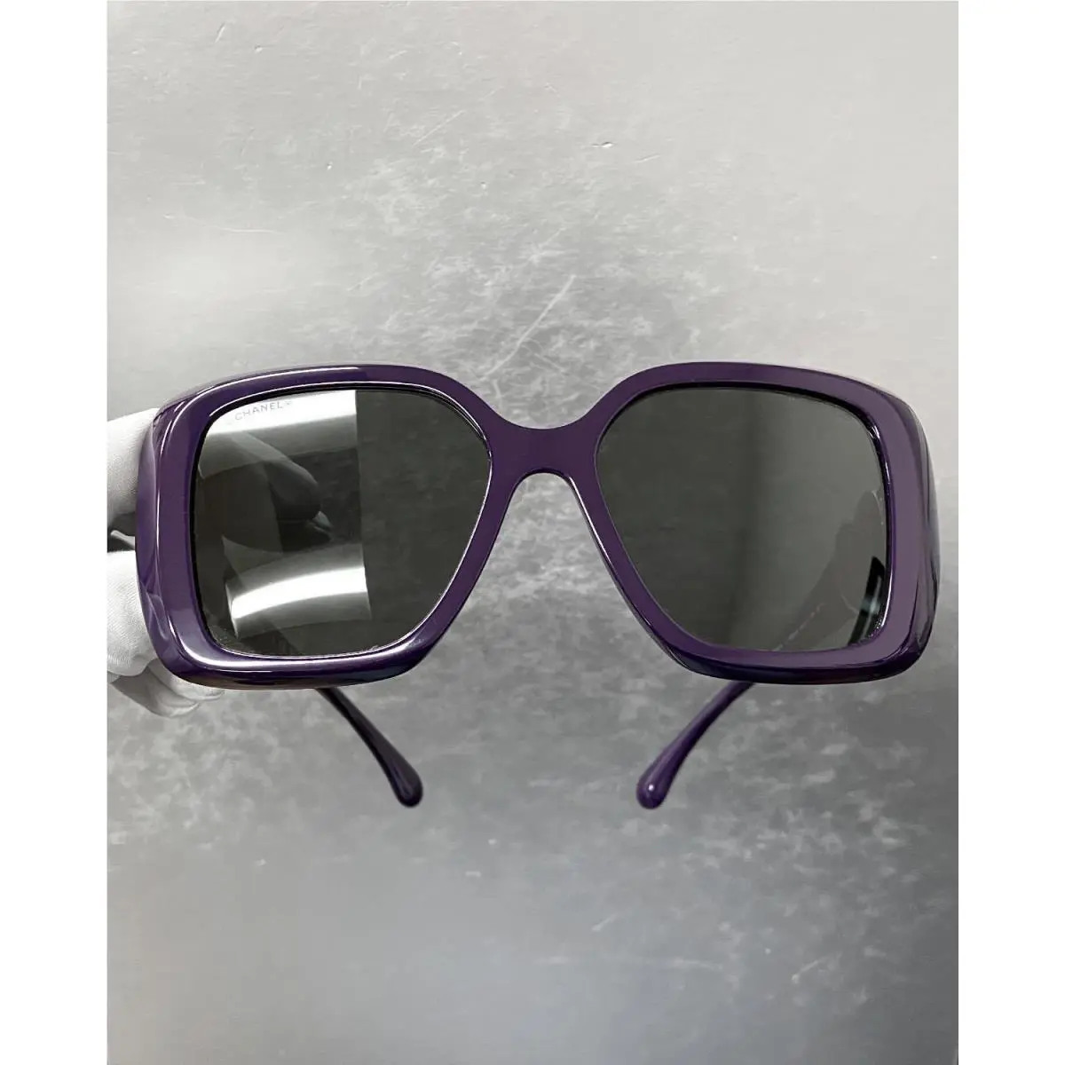 Vintage Chanel Square Frame Purple/grey Sunglasses 5518-A