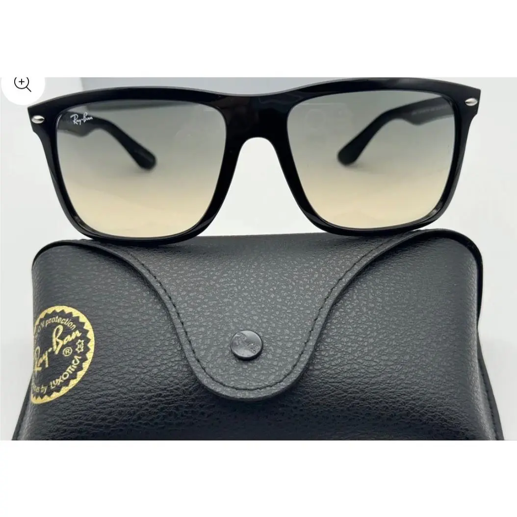 Ray-ban Boyfriend RB4147 Unisex Black Gradient Grey 60mm Square Sunglasses