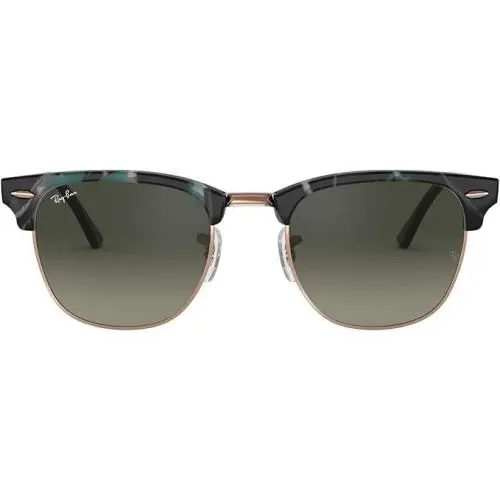 Ray Ban RB3016 Clubmaster 1255/71 51 mm Grey Gradient Square Sunglasses - Frame: Gray, e lenti: GREY GRADIENT DARK, e della montatura: spotten GREY / GREEN