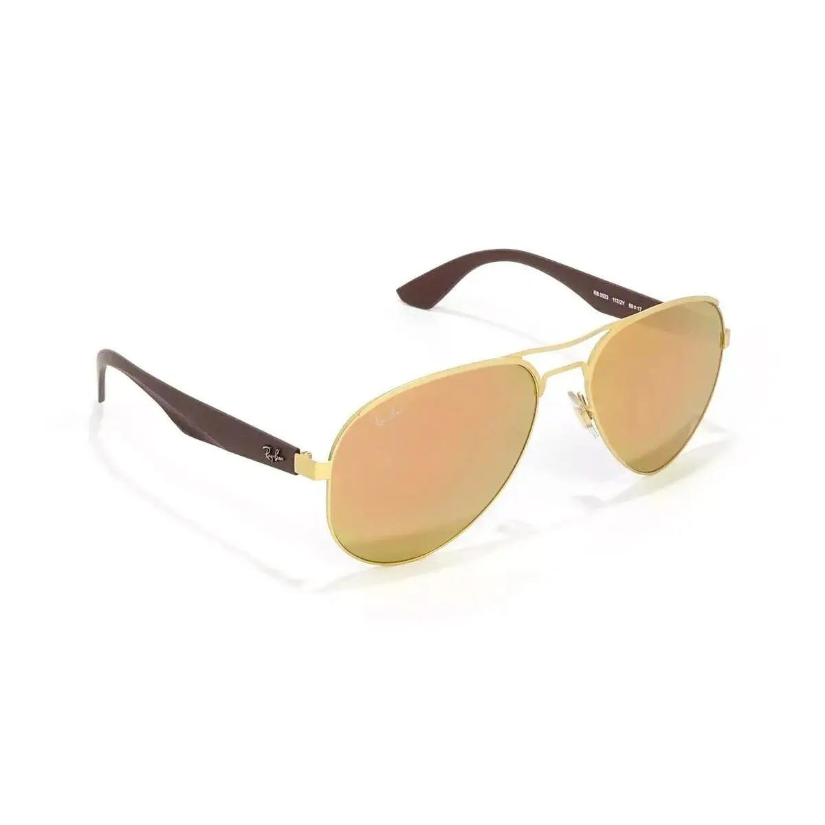 Ray-ban Aviator Men`s/women`s Sunglasses RB 3523 112/2Y 59-17 3P Gold/brown