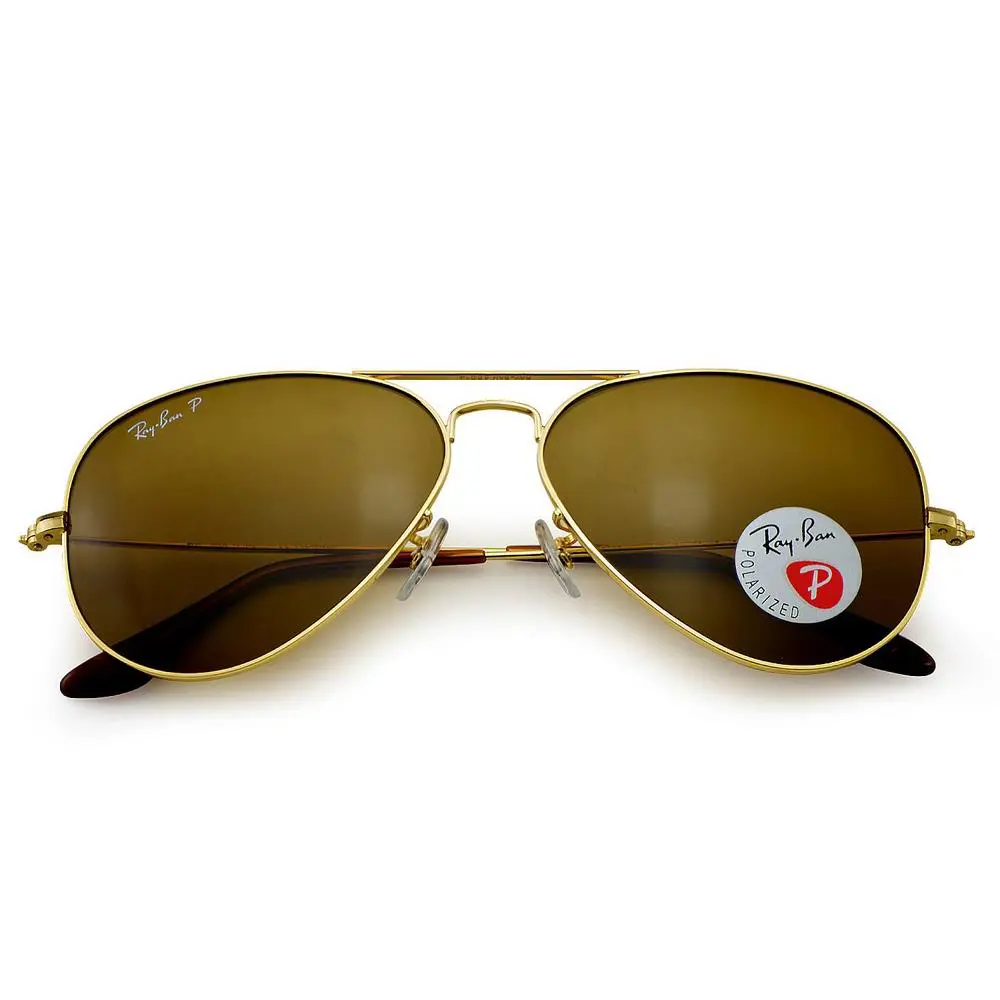 Ray-ban Sunglasses RB3025 Aviator Classic Gold Frame Polarized Brown Lenses 58mm - Frame: Gold, Lens: Brown
