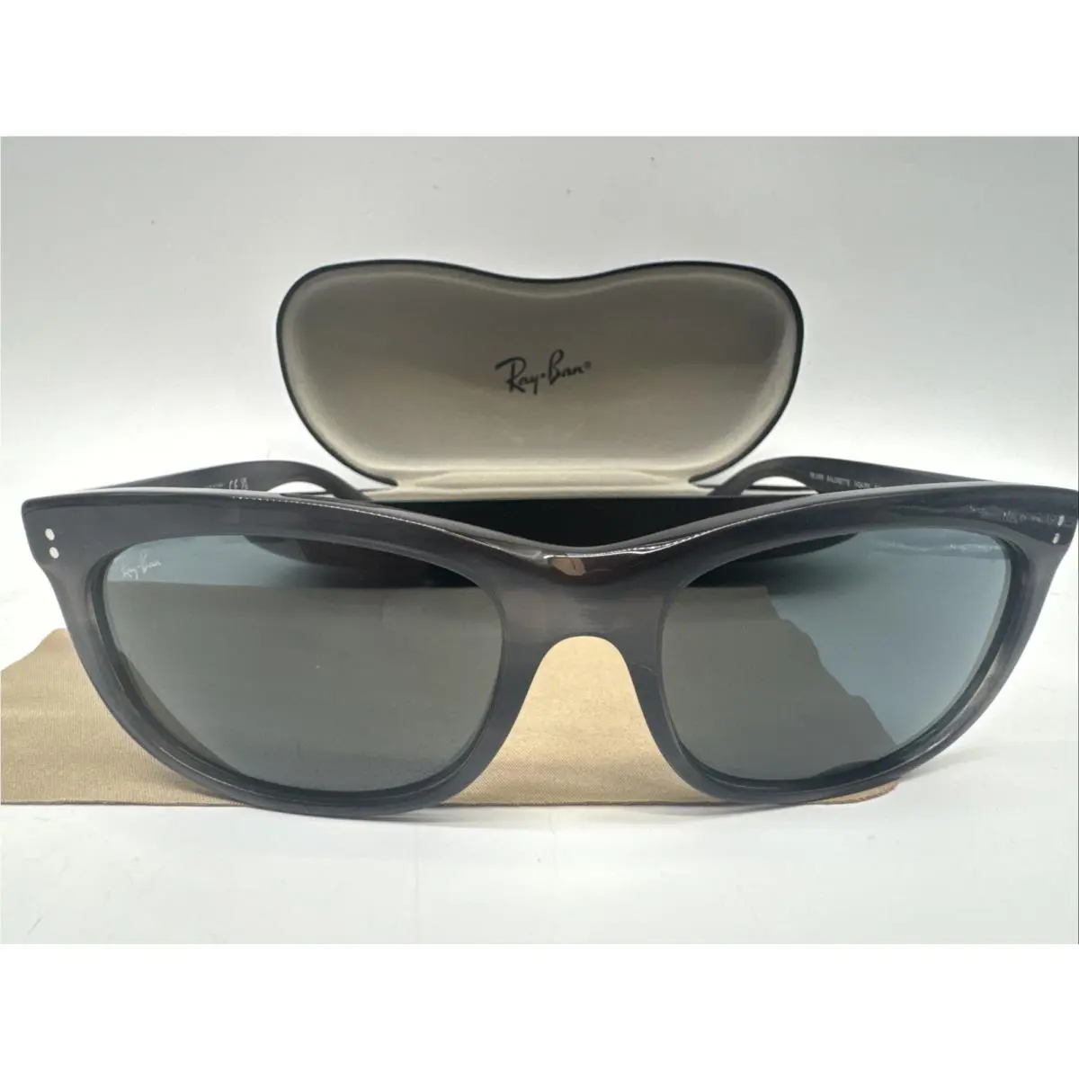 Ray-ban Sunglasses RB2389 Balorette 1404/R5 Totoise Gray Frames with Blue Lenses