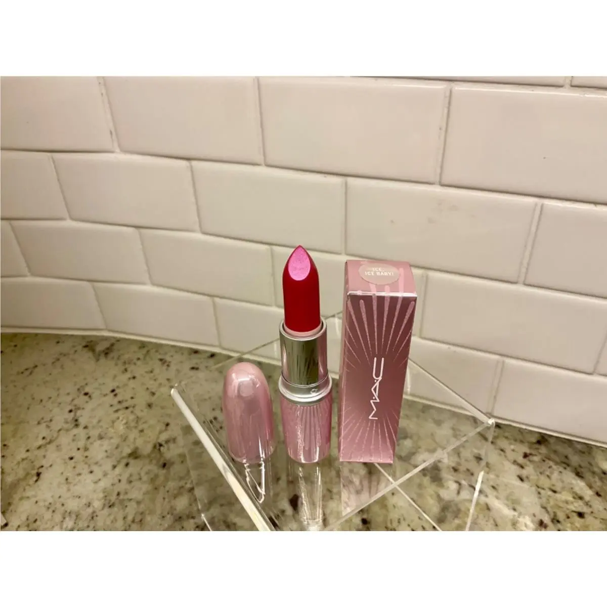 Mac 2020 Frosted Fireworks Holiday Collection Lipstick and Lipglass ICE, ICE, BABY! by MAC Cosmetics