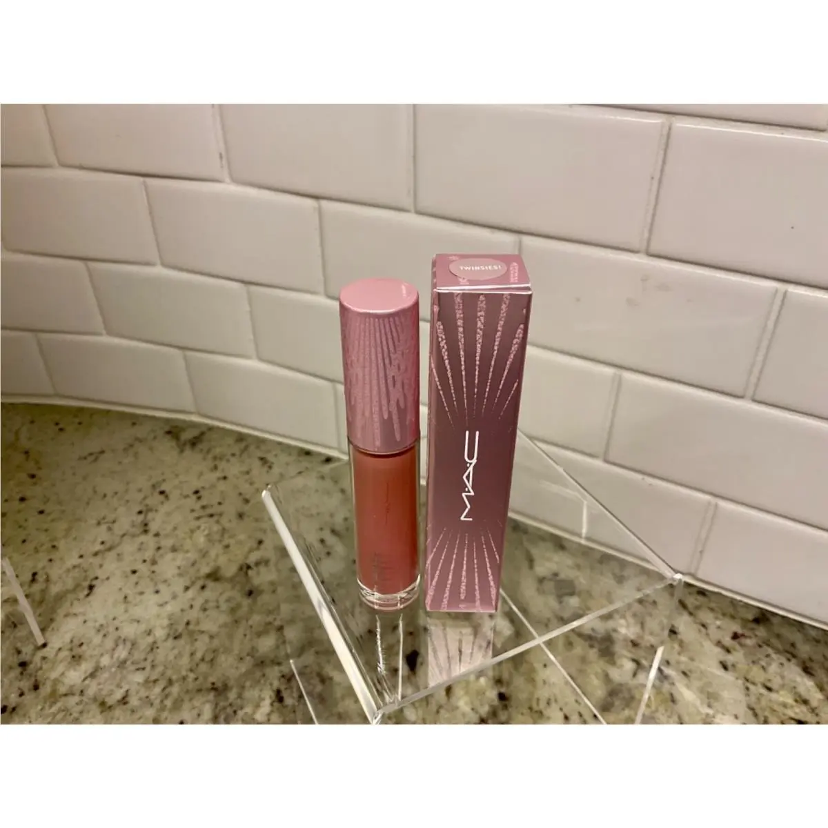 Mac 2020 Frosted Fireworks Holiday Collection Lipstick and Lipglass TWINSIES by MAC Cosmetics