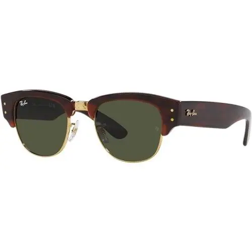 Ray-ban RB0316S Mega Clubmaster Square Shaped Sunglasses Men/women - Frame: Tortoise, Lens: Green