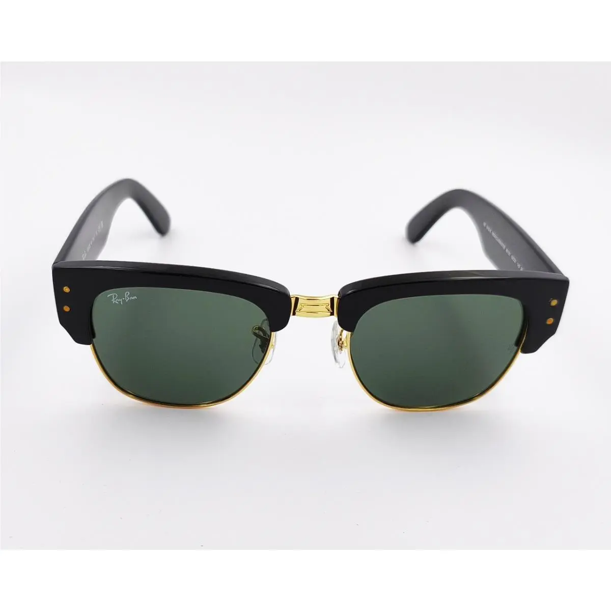 Ray-ban Sunglasses RB0316S Mega Clubmaster Black Frame Green Lens 53mm Unisex - Frame: Polished Black, Lens: Green