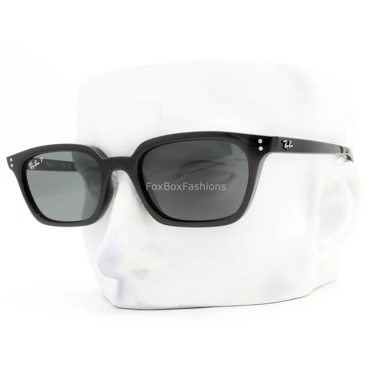 Ray-ban Zaya Sunglasses RB4456 6677/81 Polished Black Polarized 53mm W/case