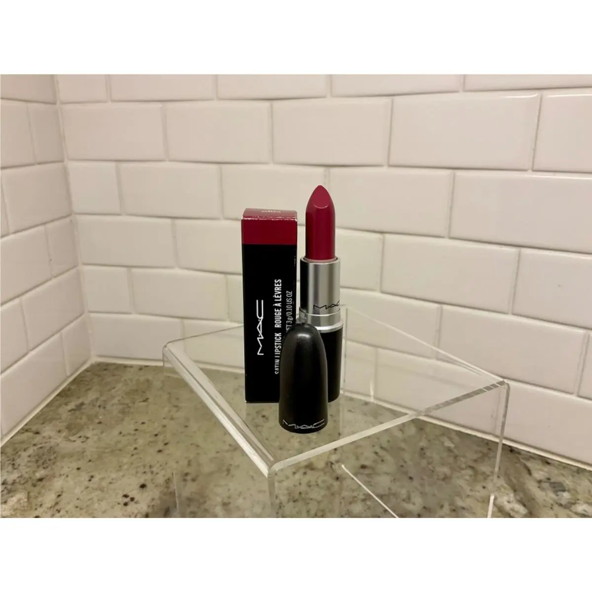 Mac 801 Amorous Satin Lipstick Full Size