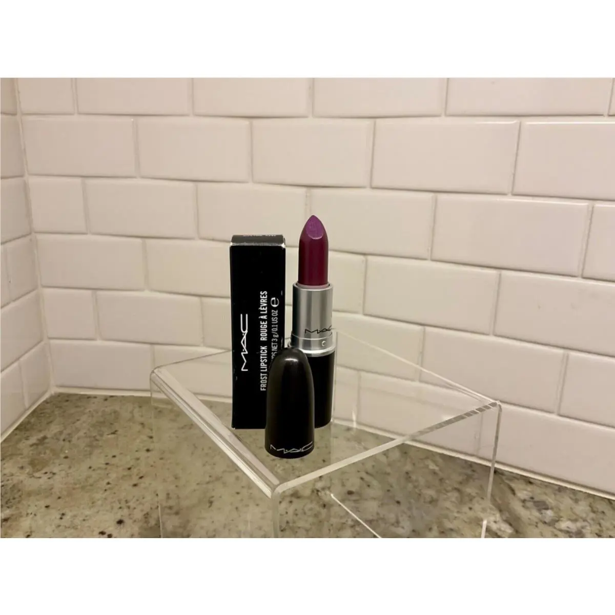 Mac Riveting Rose Frost Lipstick Full Size