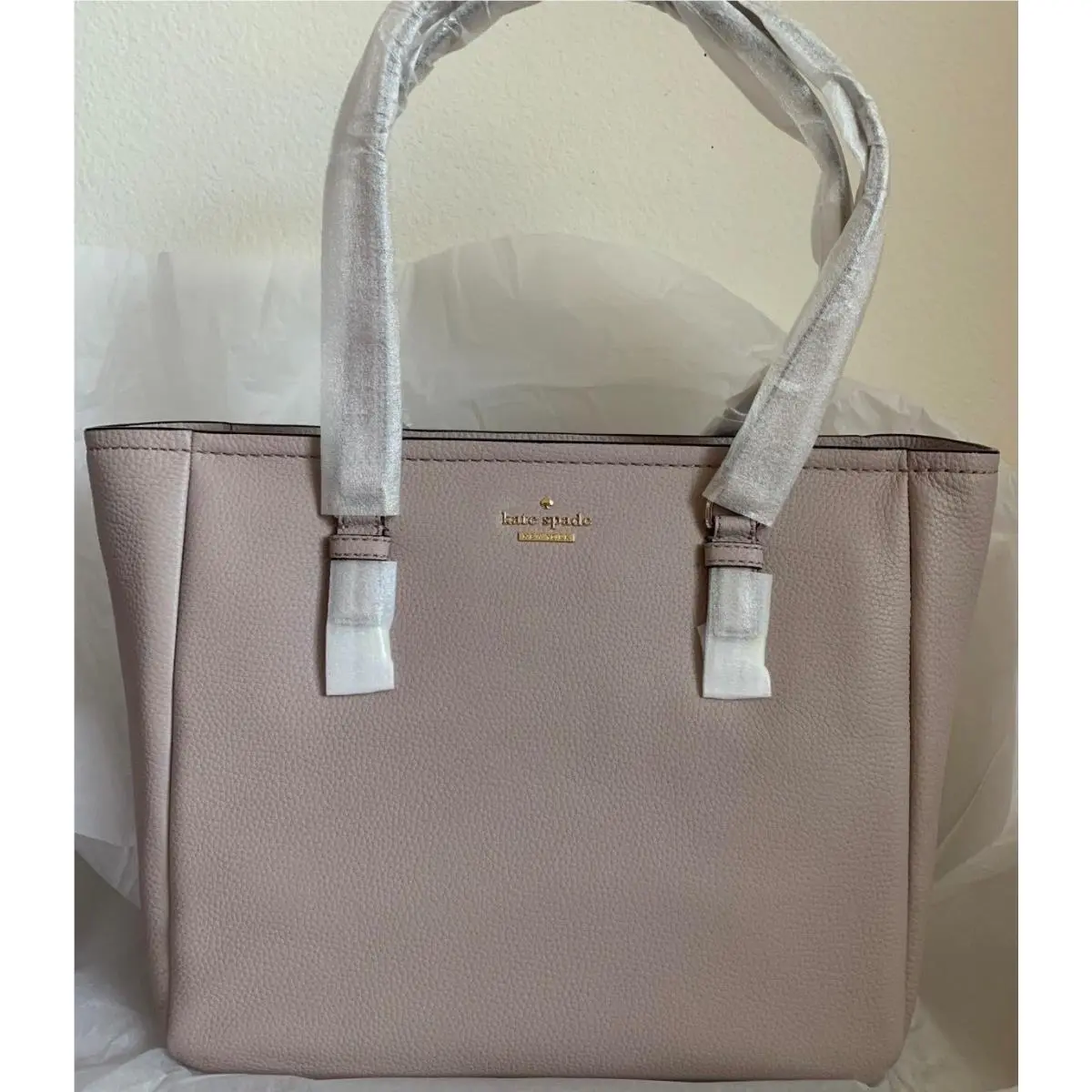 Kate Spade Jackson Street Denise Leather Tote Bag Bonegrey Pac