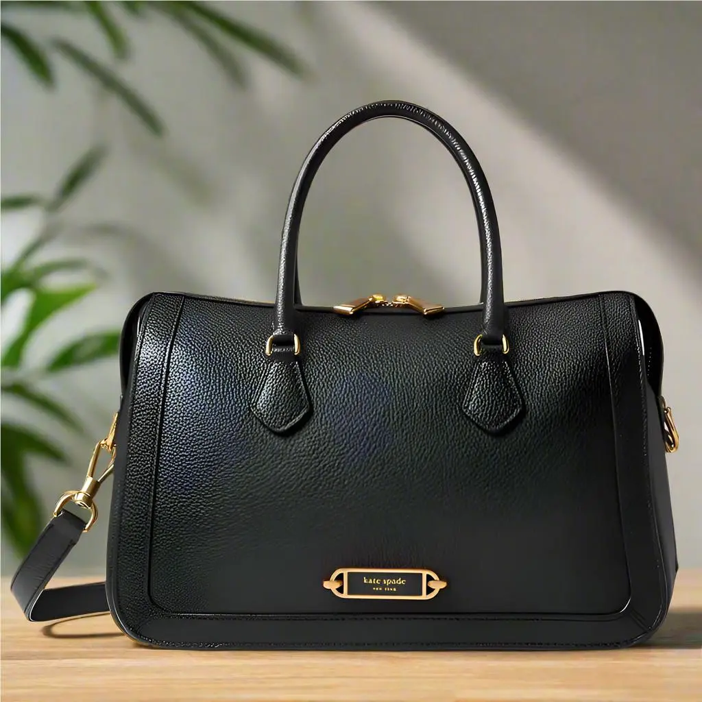 Kate Spade Gramercy Medium Satchel Black Leather Doctor Crossbody Bag