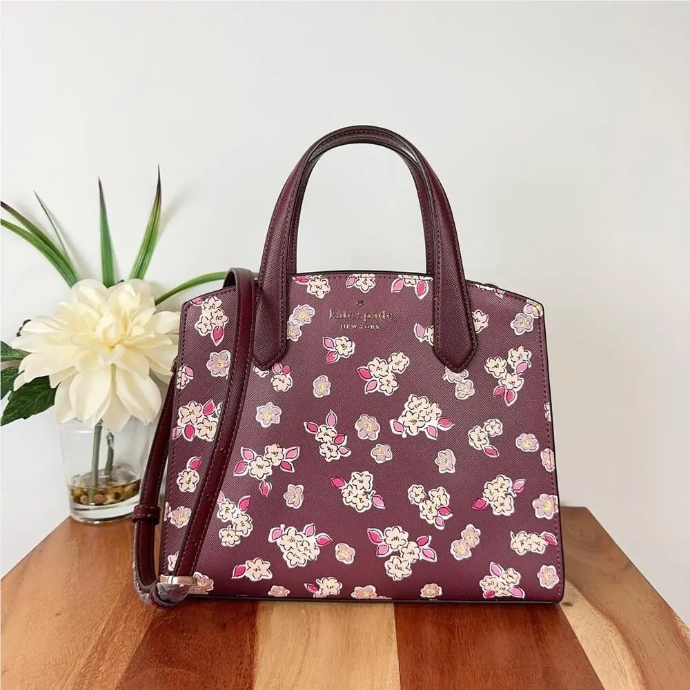 Kate Spade Tinsel Satchel Bag with Floral Print