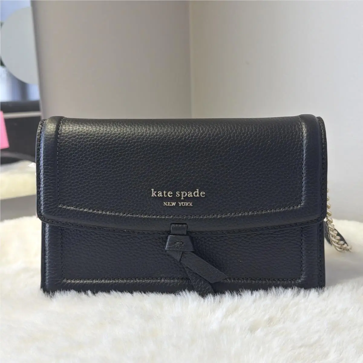 Kate Spade Knott Flap Crossbody Bag Clutch Black