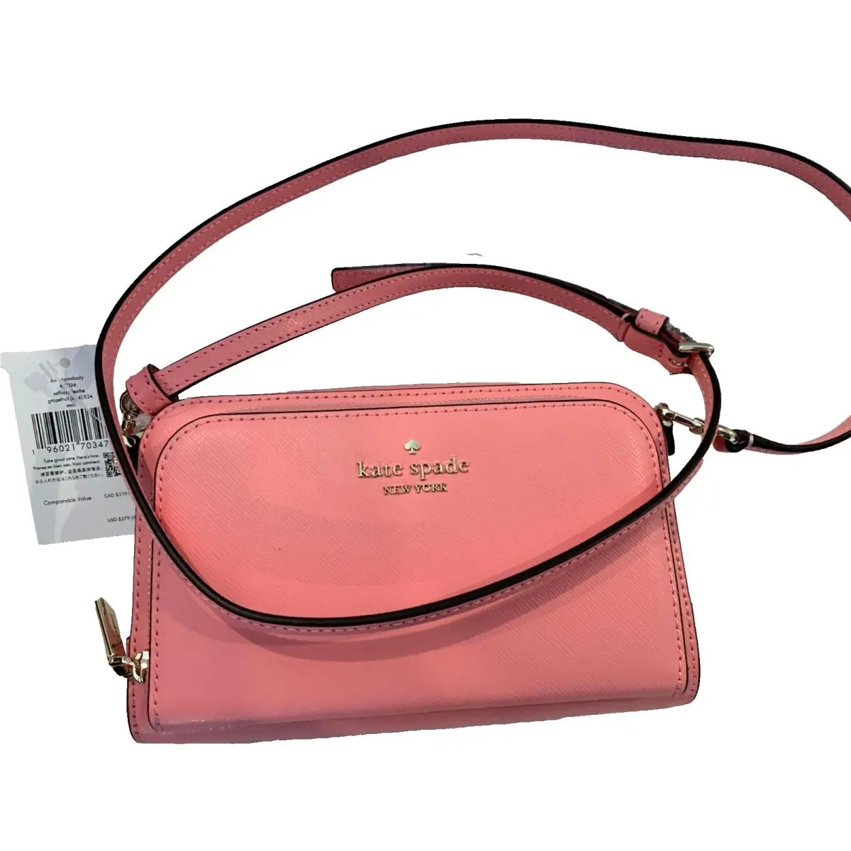 Kate Spade Leather Staci Dual Zip Around Mini Crossbody KG036 Value