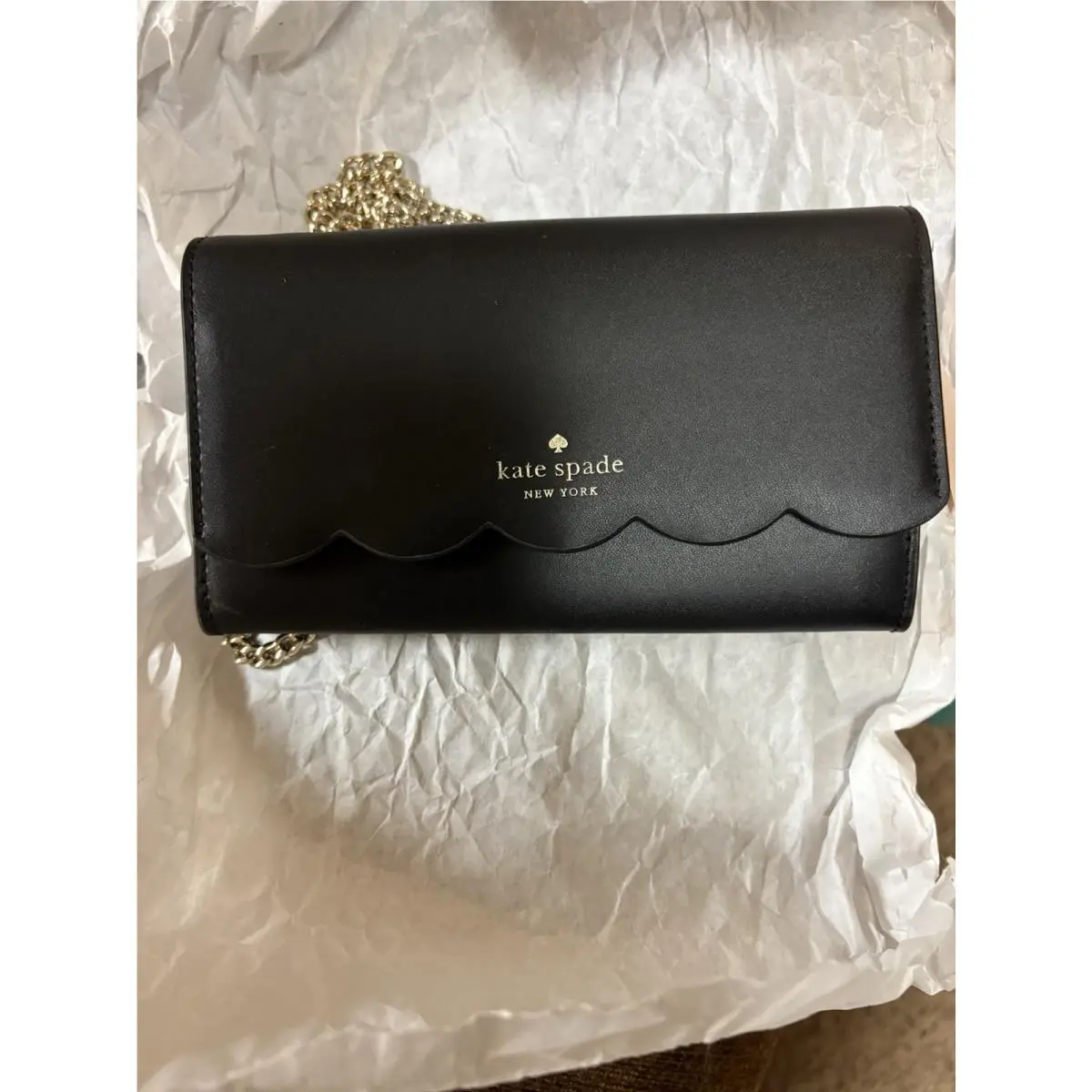 Kate Spade New York Sadie Envelope Leather Crossbody Purse - White